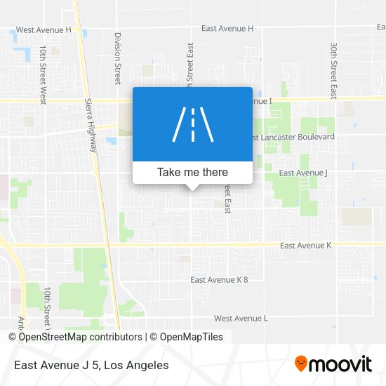 Mapa de East Avenue J 5