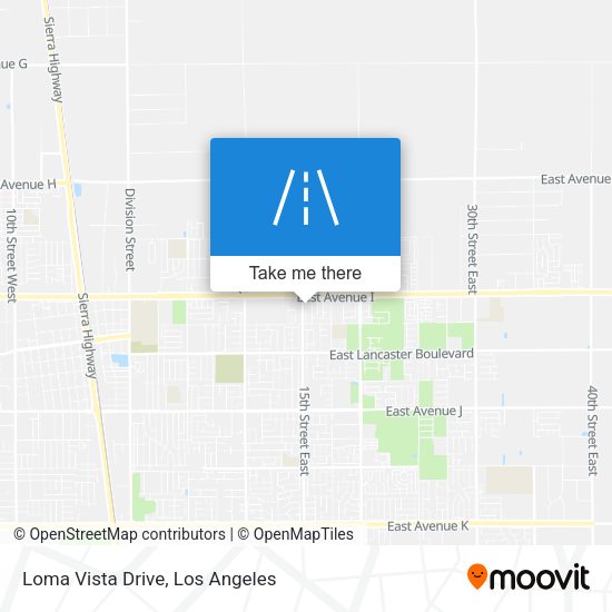 Loma Vista Drive map