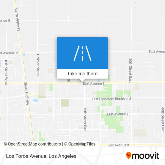 Los Toros Avenue map