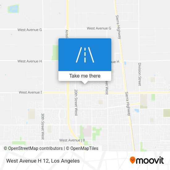 Mapa de West Avenue H 12