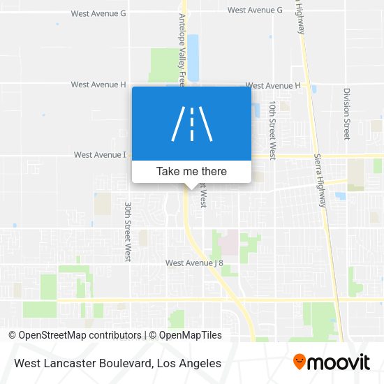 Mapa de West Lancaster Boulevard