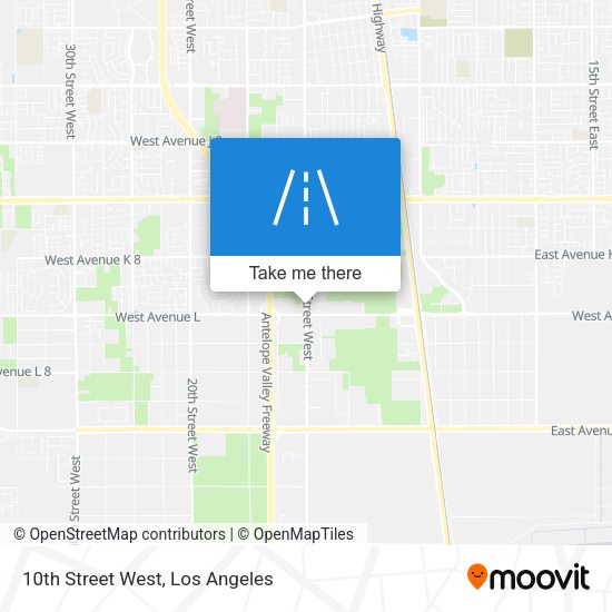 10th Street West map