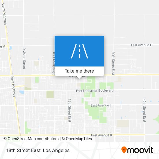 18th Street East map