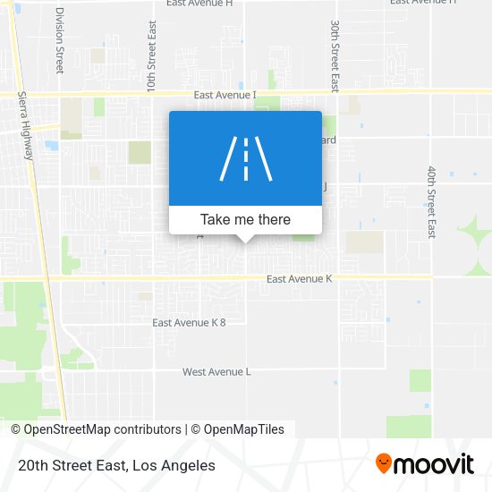 20th Street East map
