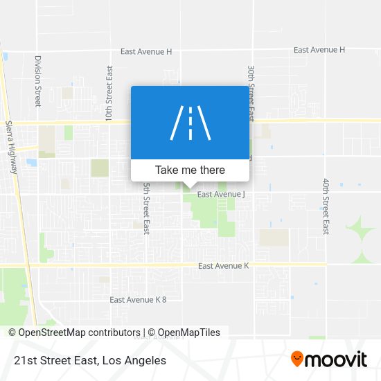 21st Street East map