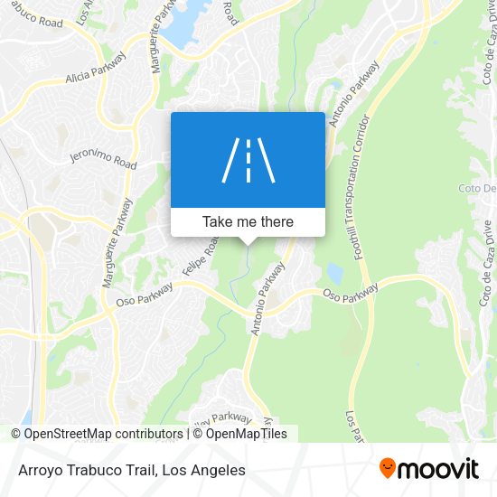 Arroyo Trabuco Trail map