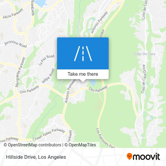 Mapa de Hillside Drive