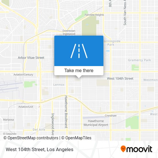 West 104th Street map