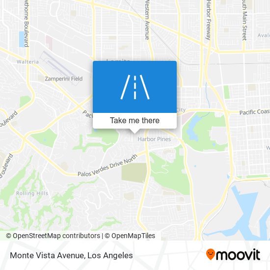 Monte Vista Avenue map