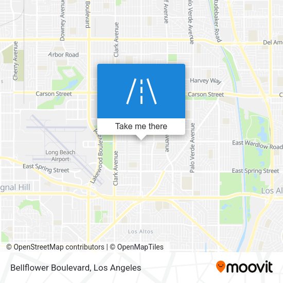 Bellflower Boulevard map