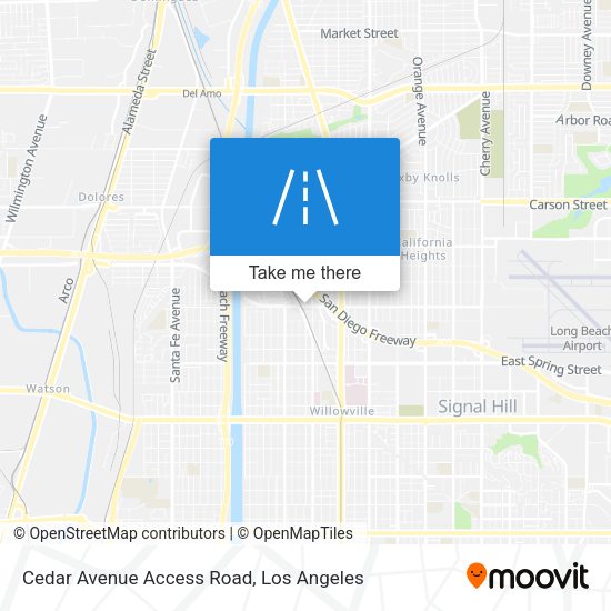 Cedar Avenue Access Road map