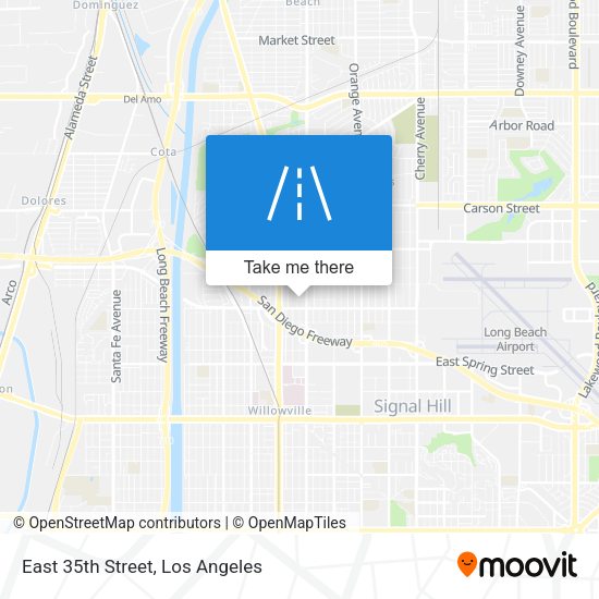 East 35th Street map