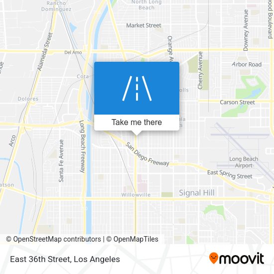 Mapa de East 36th Street