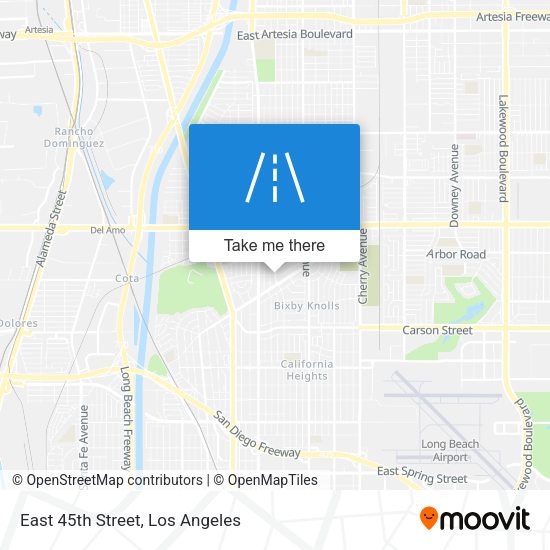 East 45th Street map
