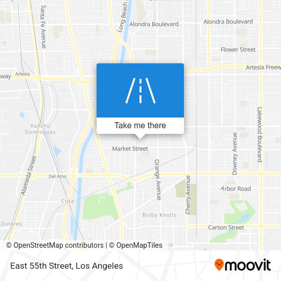 East 55th Street map