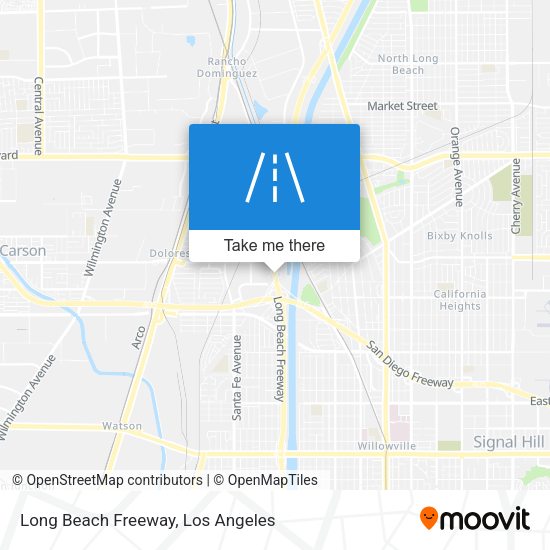 Mapa de Long Beach Freeway