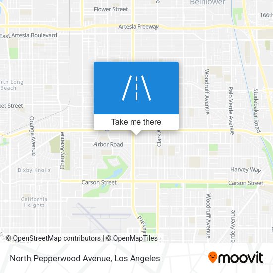 North Pepperwood Avenue map