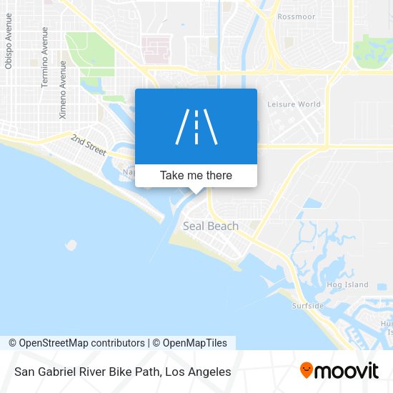 San Gabriel River Bike Path map