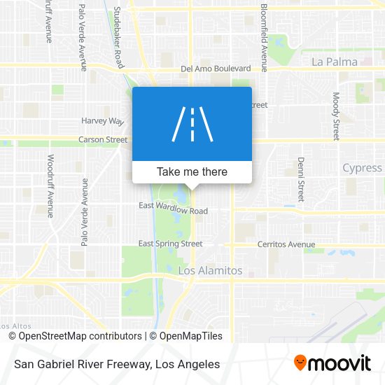 San Gabriel River Freeway map