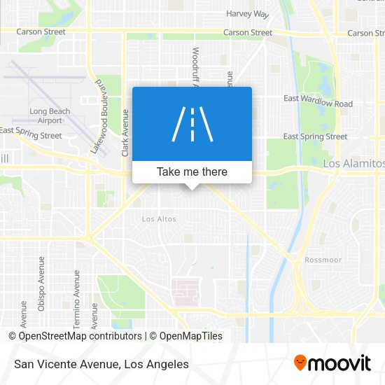 Mapa de San Vicente Avenue
