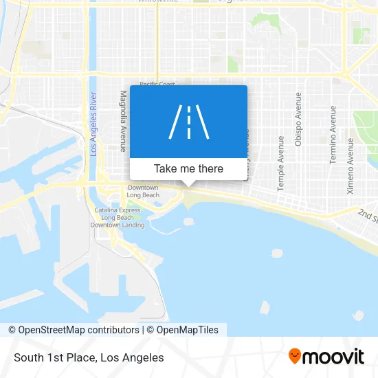 South 1st Place map