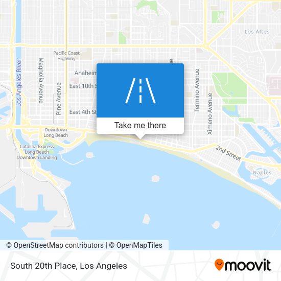 South 20th Place map