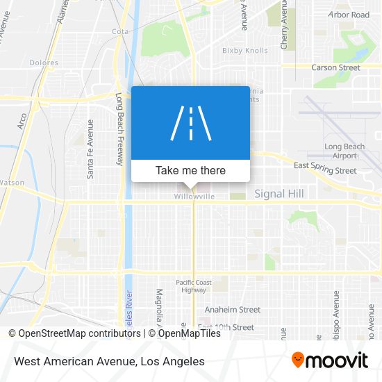 West American Avenue map