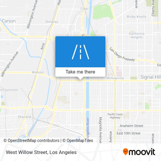 West Willow Street map
