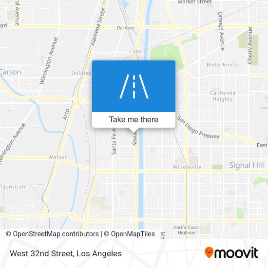 West 32nd Street map
