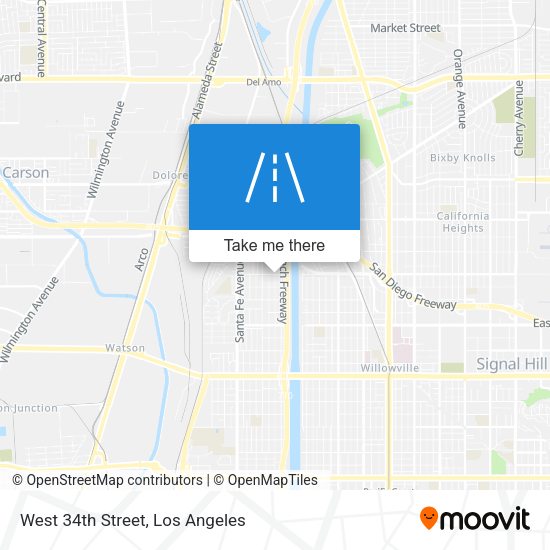 West 34th Street map