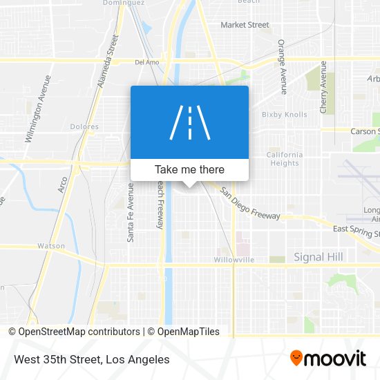 West 35th Street map