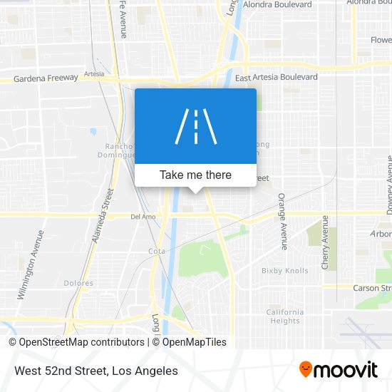 West 52nd Street map