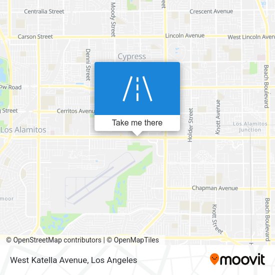 West Katella Avenue map