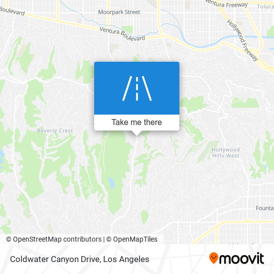 Coldwater Canyon Drive map