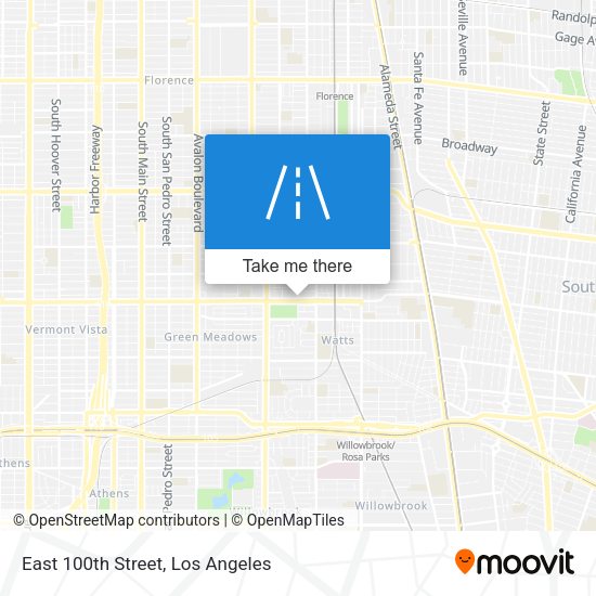 East 100th Street map