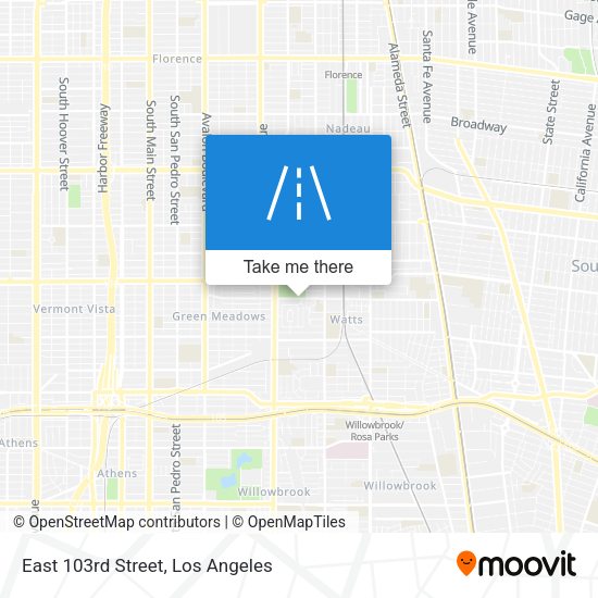 East 103rd Street map