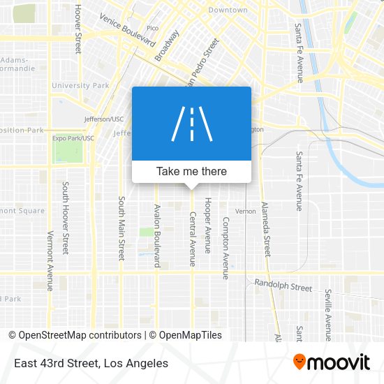 East 43rd Street map