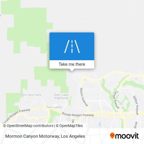 Mormon Canyon Motorway map