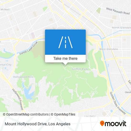 Mount Hollywood Drive map