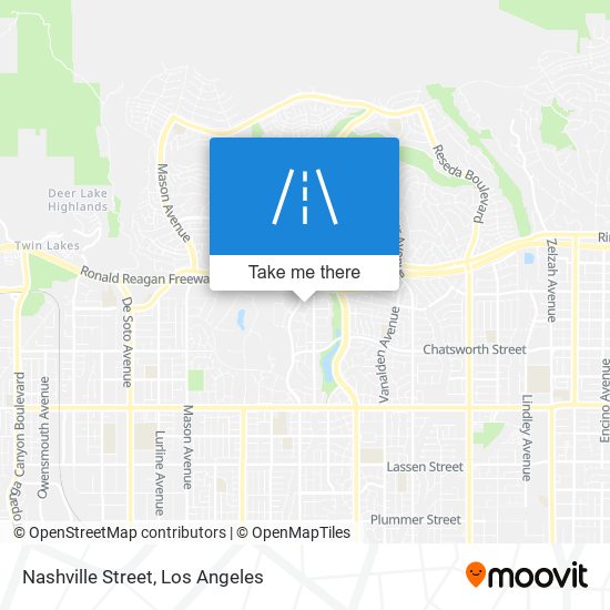 Mapa de Nashville Street