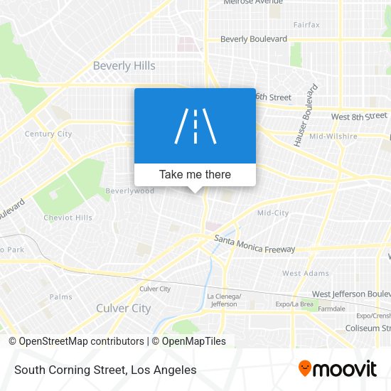 South Corning Street map