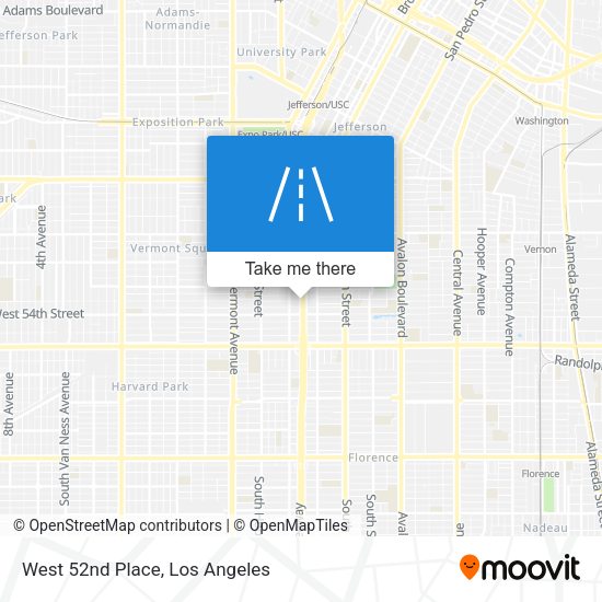 West 52nd Place map