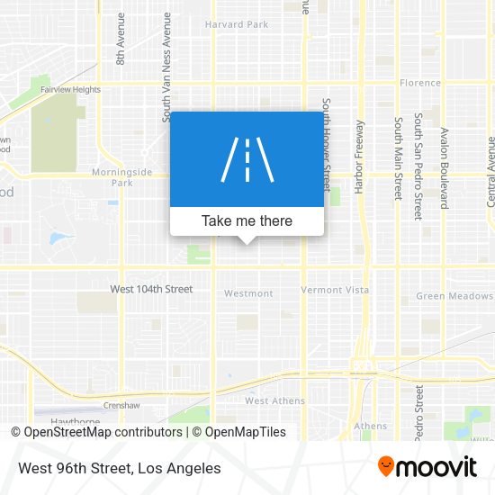 Mapa de West 96th Street