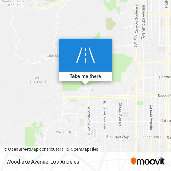 Woodlake Avenue map