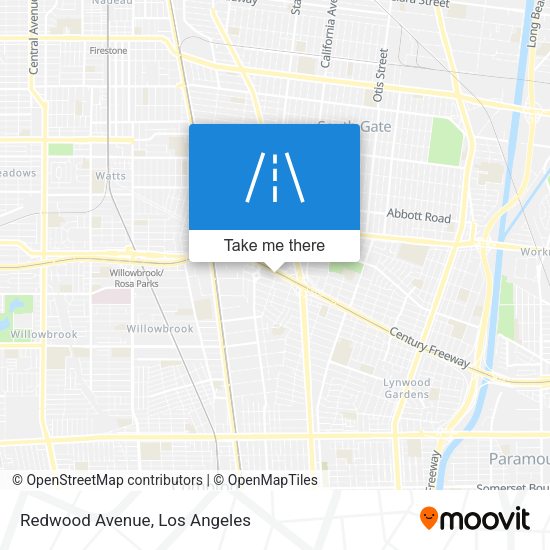 Mapa de Redwood Avenue