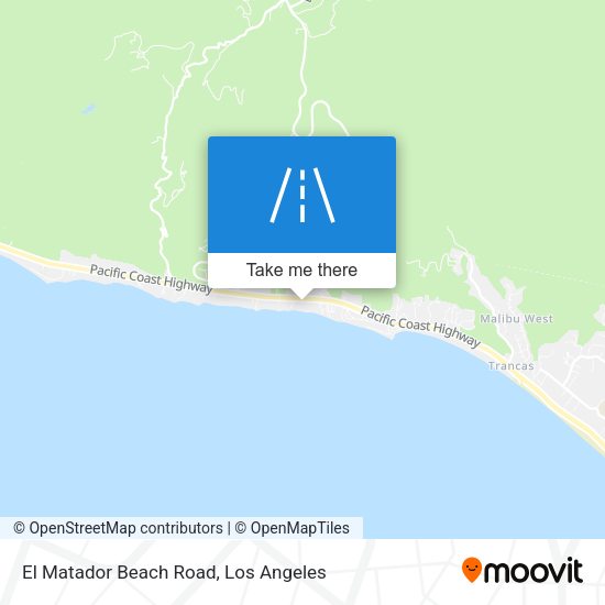 El Matador Beach Road map
