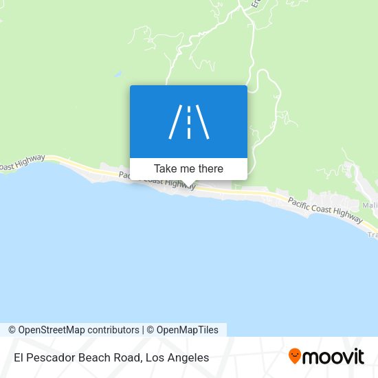 El Pescador Beach Road map