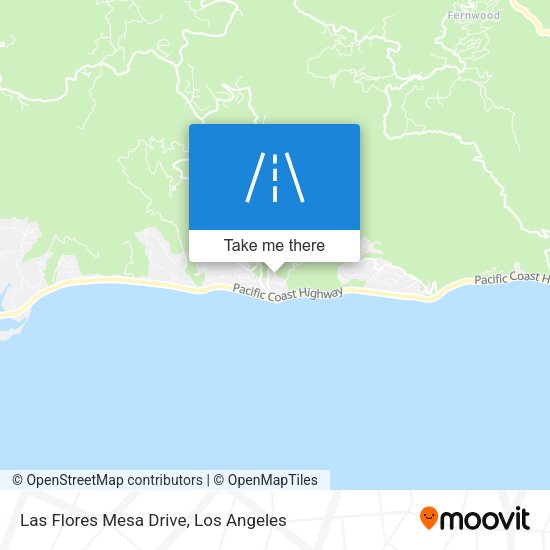 Mapa de Las Flores Mesa Drive