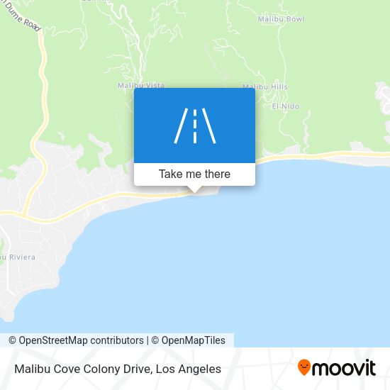 Malibu Cove Colony Drive map