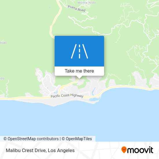 Malibu Crest Drive map